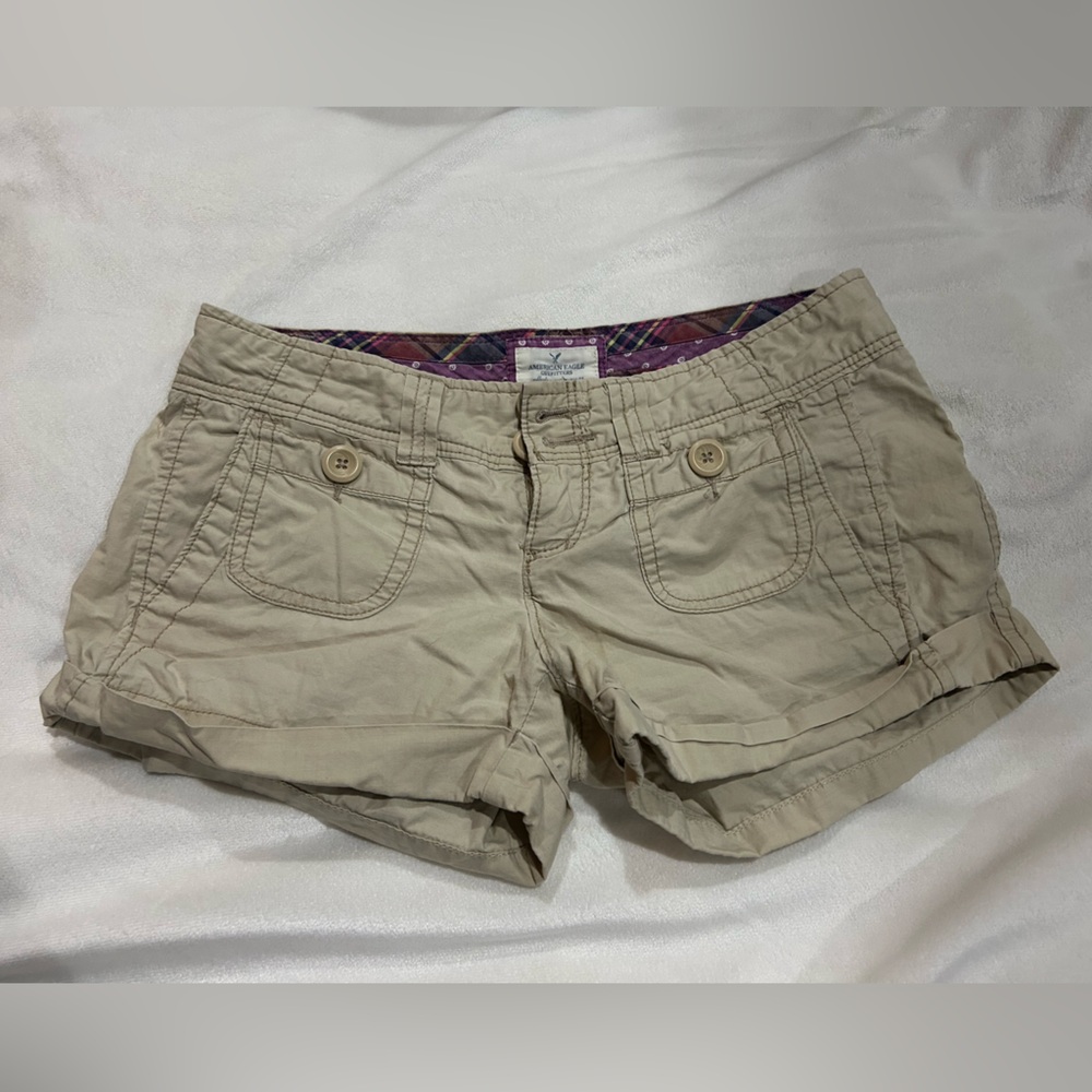American Eagle Outfitters Beige Cargo Shorts
